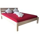LIEGEWERK Massivholzbett Bett mit hohem Kopfteil Holz